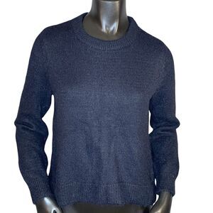 H&M Black Crewneck Sweater Super Soft Cozy Long Sleeve Classic Winter SZ SM